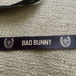 Bad Bunny Black and Gold Lanyard